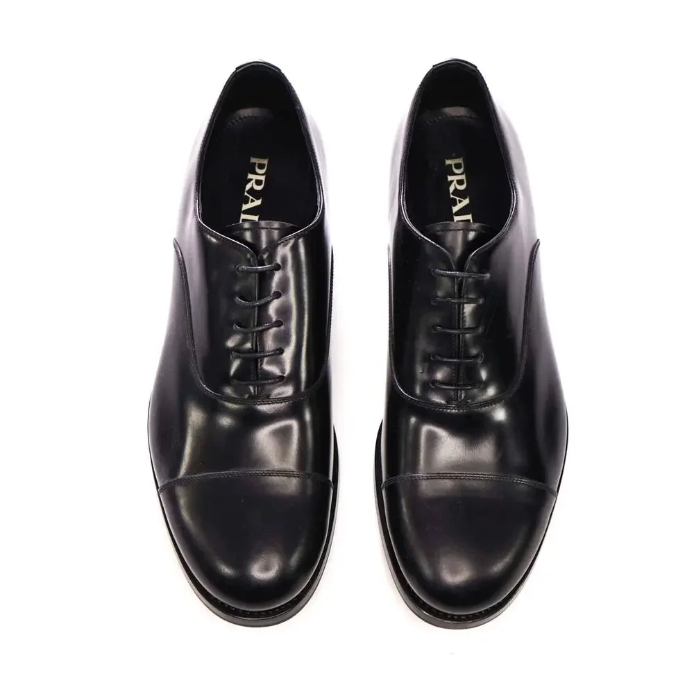 $1,270 PRADA - Black Leather Oxfords - US 10 (9UK)